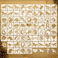 Marspark 66 Pcs Small Stencils for Crafts Reusable 3 Inch Stencils for Painting by Marspark