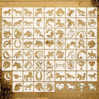 Marspark 66 Pcs Small Stencils for Crafts Reusable 3 Inch Stencils for Painting by Marspark