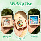 ESRICH 4x4 Inch Wood Panels, 9 Pack Square Craft Wood Canvas Boards, Blank - Image 5