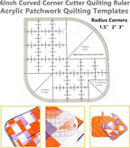 Quilting Kit with Quilting Ruler Holder, Rotary Cutter, Curved Corner Cutter - Image 5