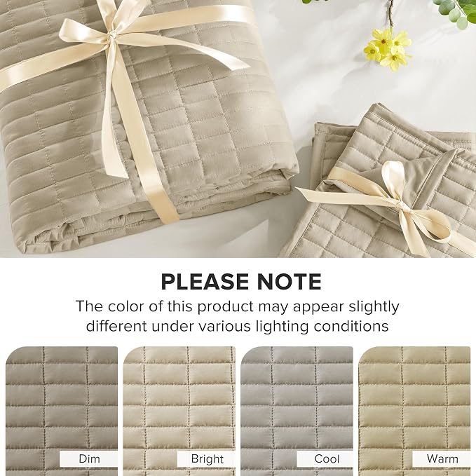 Comfort Spaces Queen Quilt Set Modern Reversible Plaid Coverlet Queen Bedding - Image 8
