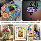 LITMIND Mosaic Tiles for Crafts Bulk, 4.4 LB Crystal Glass Mosaic Pieces - Image 5