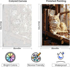 Yezavesu 4 Pack Cat Framed Paint by Numbers Kit - Image 3