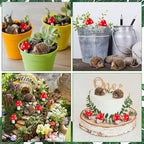 Queekay Resin Hedgehogs & Wood Mushroom Sculpture, Fairy Wild Garden Supplies - Image 5