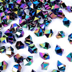 DomeStar 150PCS Iridescent Black Fake Ice, Acrylic Gems Crystals Black Rocks by DOMESTAR