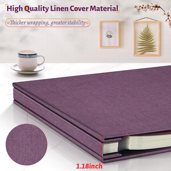 Artfeel Photo Album Self Adhesive Scrapbook, 60 Pages Large Photo Book - Image 5
