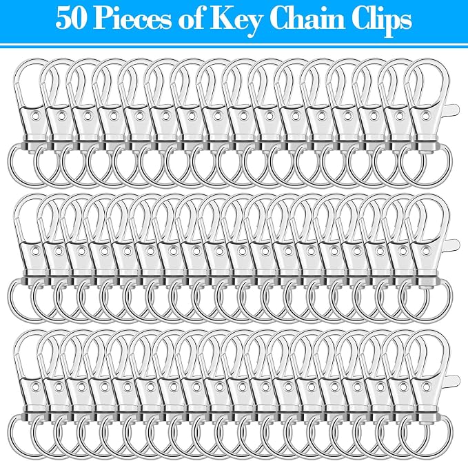 Anezus 150 Pcs Swivel Key Chain Lanyard Carabiner Hook - Image 7