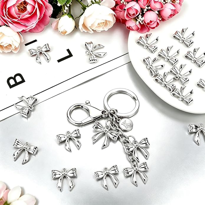 Bow Charms for Bracelet Jewelry Making Cute Bracelet Charms | 18Pcs, Bow Charms - Image 3