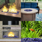 0.5 lb Cobalt Blue Glass Beads for Vases, Glass Pebbles, Cobalt Blue Flat Glass - Image 3