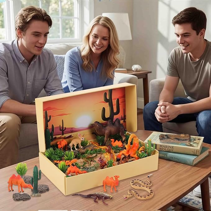 48 Pcs Desert Diorama Kit Habitat Project Box Set 3D Desert Diorama Supplies - Image 6