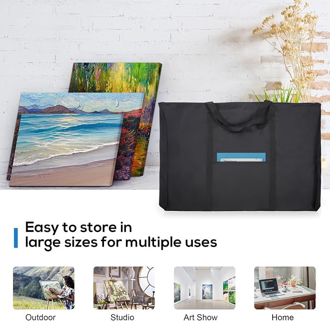 JJRING Dacron Light Weight Art Portfolio Tote Bag, and Drawing - Image 5