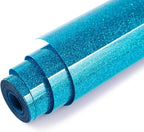 Sky Blue Glitter Heat Transfer Vinyl by WRTUUED