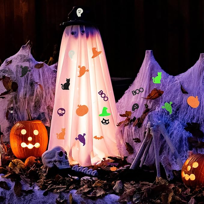 240Pcs Halloween Foam Stickers Glitter Self-Adhesive Craft Stickers - Image 3