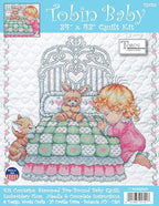 Tobin Bedtime Prayer Girl Quilt Stamped Cross Stitch Kit, 36 by 43-Inch - Image 2