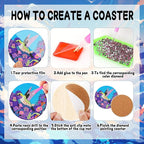 DOZEEZOP 8-Pack Diamond Art Coaster Kit - Image 3