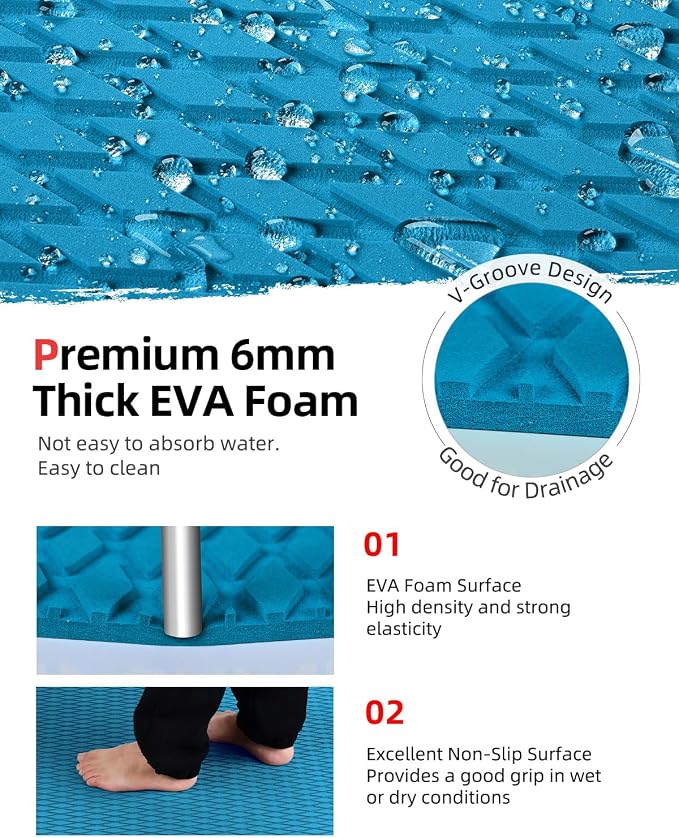 Abahub EVA Foam Boat Flooring Self-Adhesive Decking Surfboard Traction Pad | - Image 3