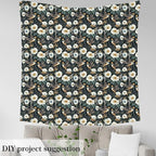 Hummingbird Fabric by The Yard, Botaniclal Flowers Rustic Style DIY Art Project - Image 4