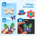 JOYIN 12 Wooden Magnet Creativity Arts & Crafts Painting Kit - Image 3