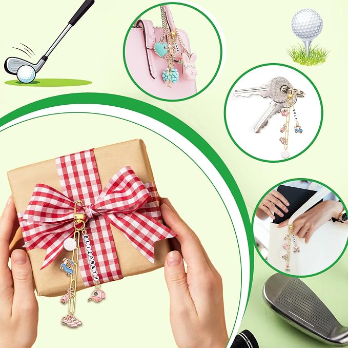 CraftyDream 558 Pcs Golf Charm Keychain Making Kit Golf Bag Charms Golfer Gifts - Image 4