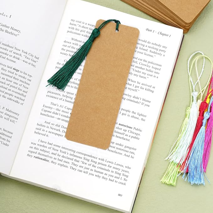 choyaxo 60 Pcs Kraft Paper Blank Bookmarks - Image 6