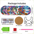 EWJRNSF 8 PCS Beach Diamond Art Coasters DIY Kit - Image 2