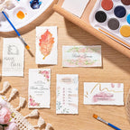 Prudiut 50 Sheets Cotton Watercolor Paper, 300 GSM, 2 x 3.5 inch Deckled Edge - Image 7