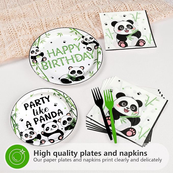 96 Pcs Panda Birthday Party Decorations - Image 4