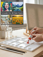 DUGATO 20-Well Plastic Paint Palette, 10 x 13 in | Lightweight Plastic Tray - Image 8
