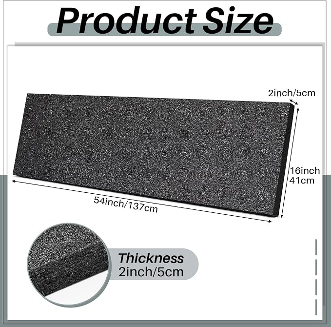 Ramede Customizable Polyethylene Foam Sheet 54 x 16 x 2 Inch Black Foam Insert - Image 2