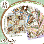 Tudomro 16 Pcs 10 x 10 Inch Highland Cow Quilting Fabric Square Cow Precuts - Image 2