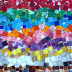 LITMIND 1.1LB Assorted Colors Irregular Crystal Glass Mosaic Tiles by LITMIND
