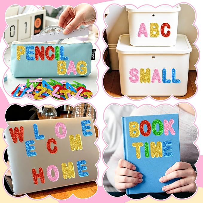2 Inch Large Foam Letter Stickers Glitter Big Font - Image 7