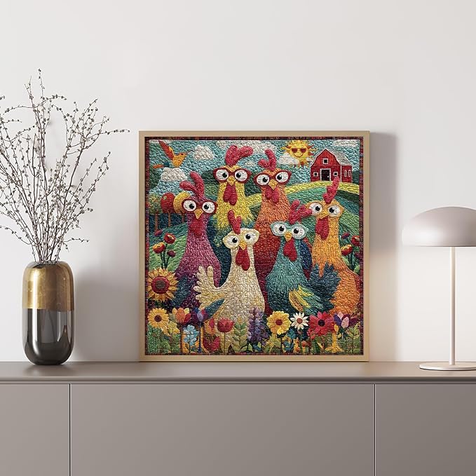 Chicken Puzzles for Adults 1000 Piece, PICKFORU Funny Chicken Jigsaw Puzzle - Image 4