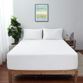 Twin Size Fitted Sheet Only White, 100% Egyptian Cotton 600 Thread Count by ShunjieHome