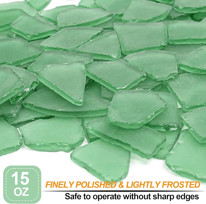 Keedolla 15 Oz Green Sea Glass Pieces - Image 4