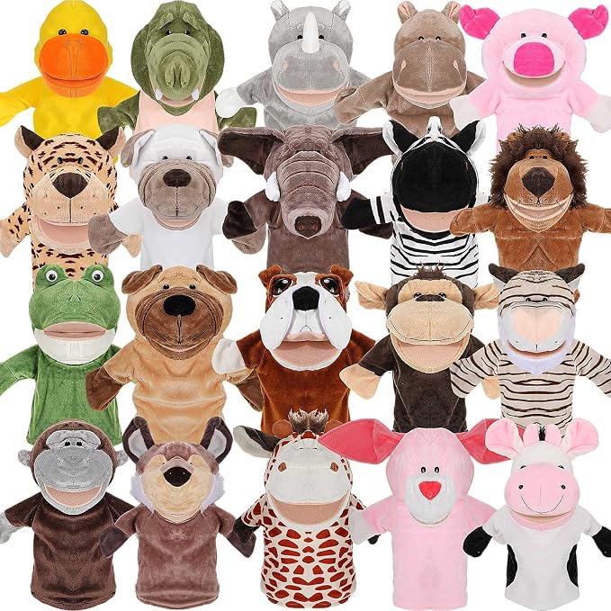 Hiboom 20 Pieces Animal Hand Puppets Kids Hand Puppets by HiboomDecoratingAsseccories