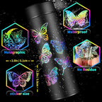 Yoksas 100Pcs Holographic Glitter Butterfly Stickers - Image 4