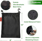 Mesh Foraging Bags with Clip, 4 Pack Drawstring & Toggle Closure Foraging Pouch - Image 2
