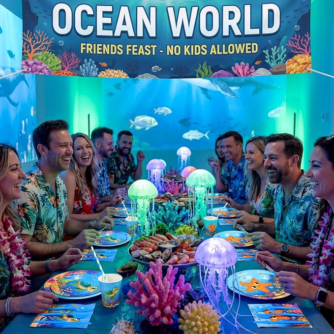 450 Pcs Under the Sea Tableware Set Party Decorations Ocean Birthday Paper - Image 6