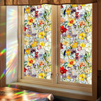 Floral Stained Glass Window Privacy Film, Retro Decorative Rainbow Window - Image 6