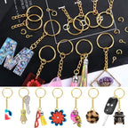 Keychain Rings Kit for Crafts Gold, PAXCOO Includes 100Pcs Split Key Ring - Image 7