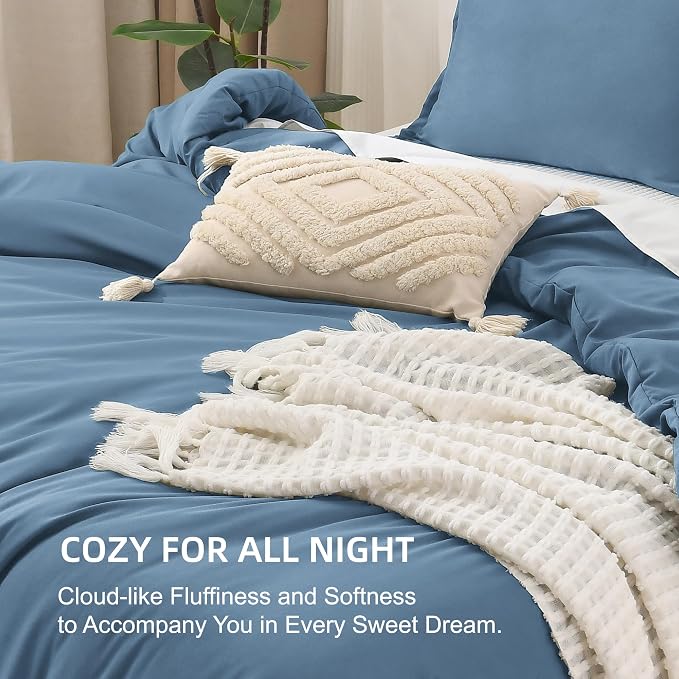 Litanika Twin XL Comforter Set Ocean Blue, 2 Pieces Extra Long Dorm Bedding Sets - Image 7