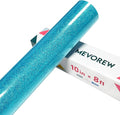 Blue Glitter HTV Heat Transfer Vinyl, Glitter Iron on Vinyl Roll 10" X 8ft | by MEVOREW
