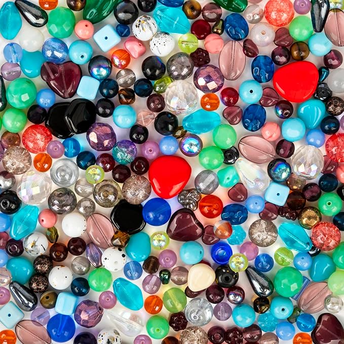 One Pound Assorted Glass Beads for Jewelry Making, DIY Lamp Work, Arts and - Image 9