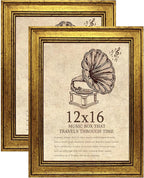 12x16 Picture Frame with Real Glass set of 2-Vintage Frames by TKYGU