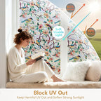 Kromapolis Window Privacy Film, Stained Glass Sticker Floral Window Clings - Image 4