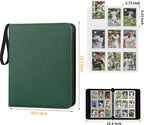 GERMUN 3 Ring 9 Pocket Zipper Card Binder, 720 Double Sided Standard PU Trading - Image 2