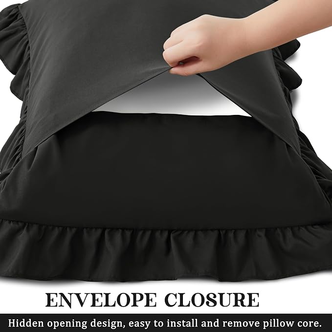 KKJIAF Ruffle Body Pillow Cases Set of 1, Ruffled Pillow Covers - Image 5