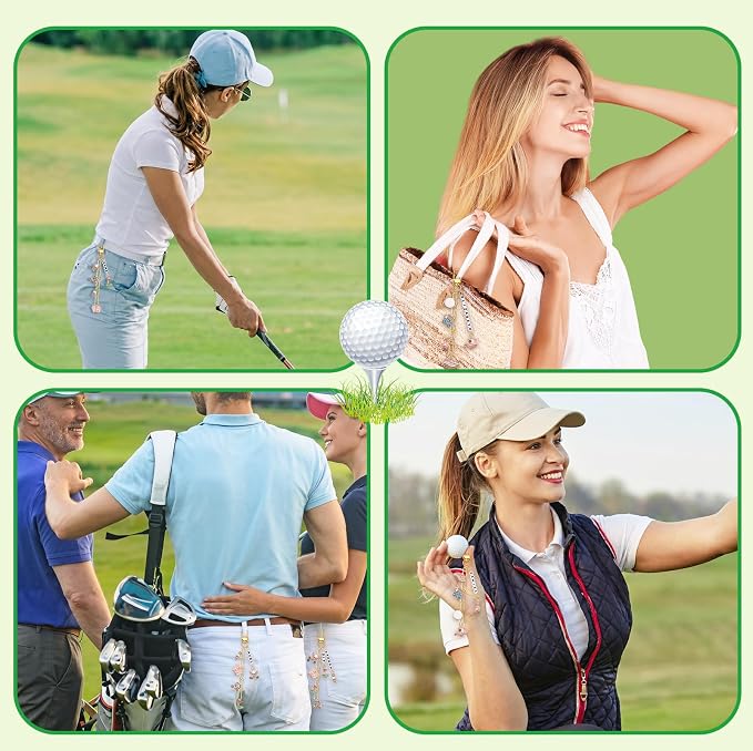 CraftyDream 558 Pcs Golf Charm Keychain Making Kit Golf Bag Charms Golfer Gifts - Image 6