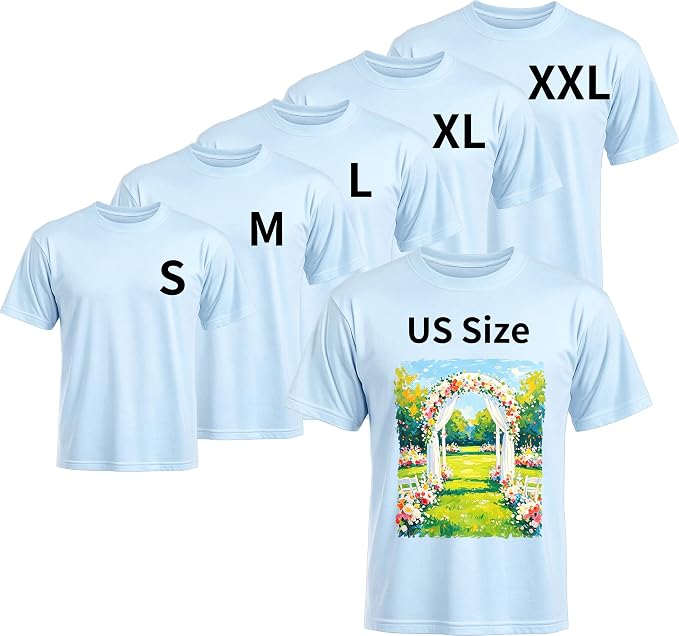 Joyclub 5 PCS Unisex Sublimation Blanks Bulk Polyester T Shirts by Joyclub